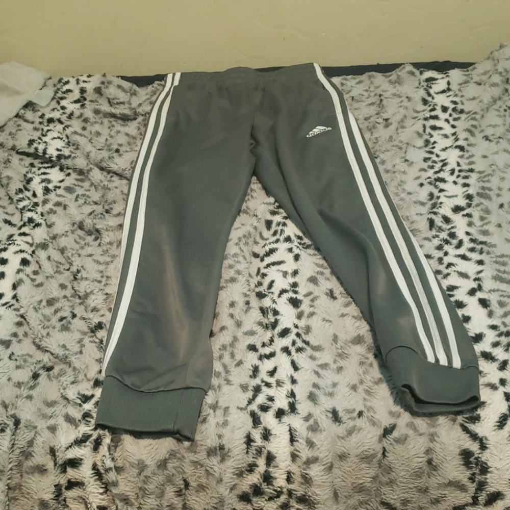 Adidas running pants grey